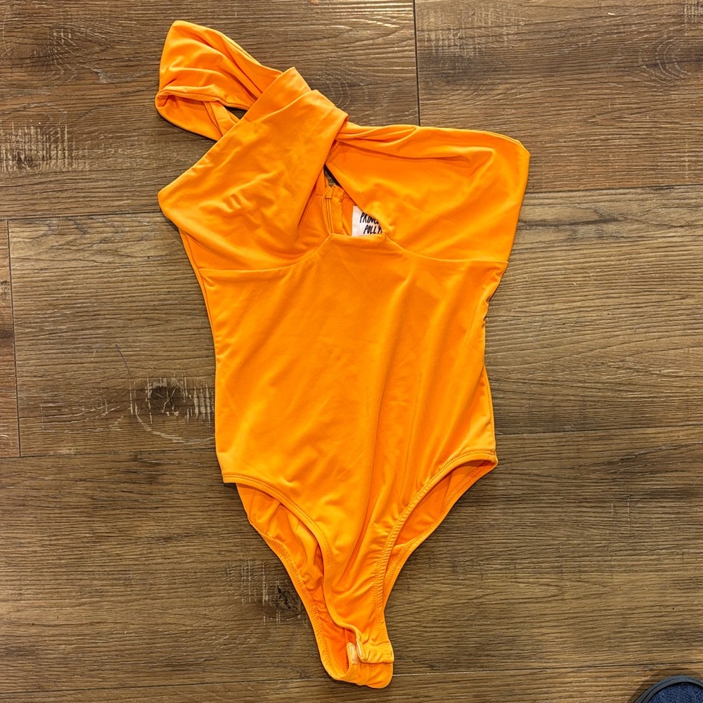 Princess Polly Vibrant Orange One Shoulder Bodysuit